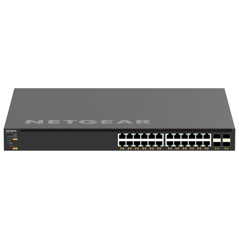 Netgear M4350-24X4V 24x10G/Multi-Gig PoE+ (576W base, up to 720W) and 4xSFP28 25G Managed Switch