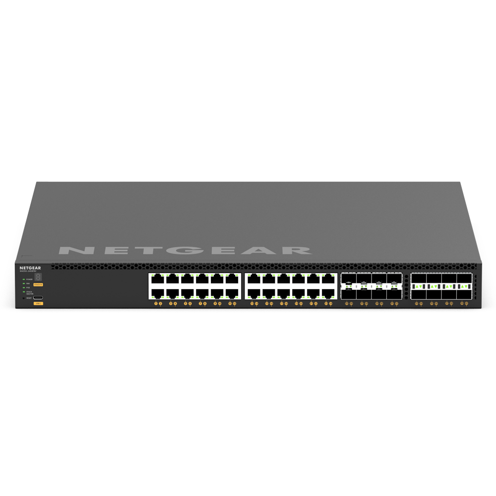 Netgear M4350-24X8F8V 24x10G/Multi-Gig PoE++ (290W base, up to 1,770W), 8xSFP+ & 8xSFP28 25G Managed Switch